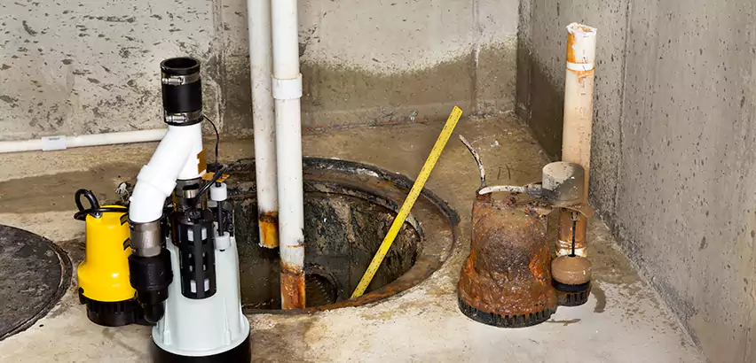 Installing Sump Pump in Finished Basement in Des Moines, WA